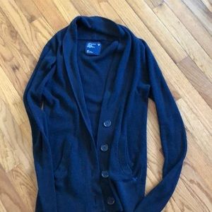 American Eagle Navy button sweater Size S Ladies